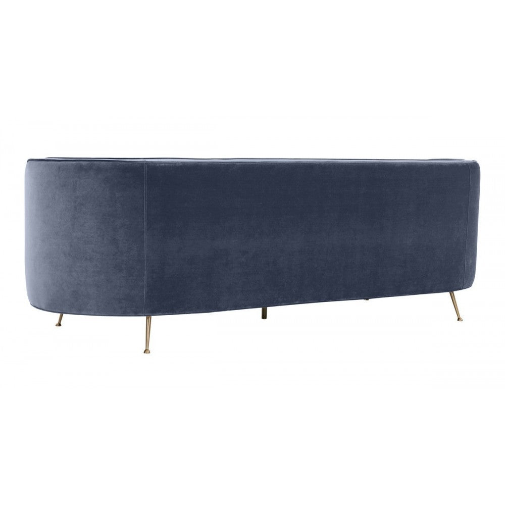 TOV Furniture Flare Dark Gray Velvet Sofa