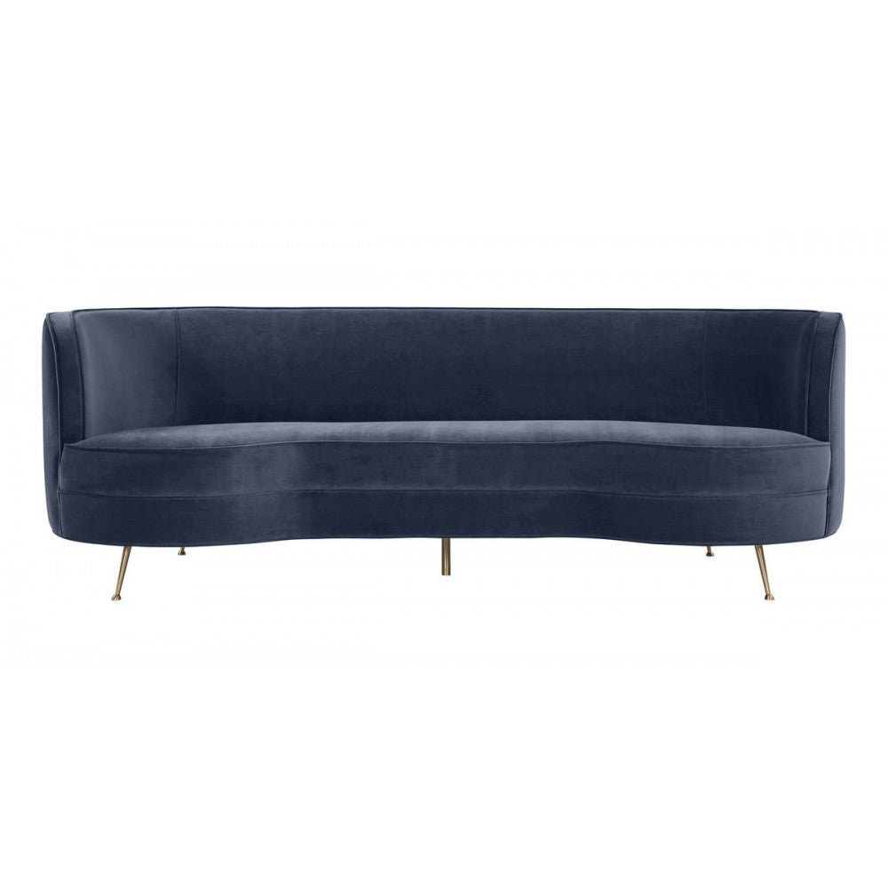 TOV Furniture Flare Dark Gray Velvet Sofa