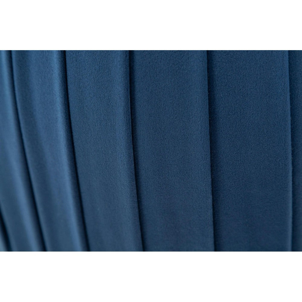 TOV Furniture Fleur Navy Velvet Storage Ottoman
