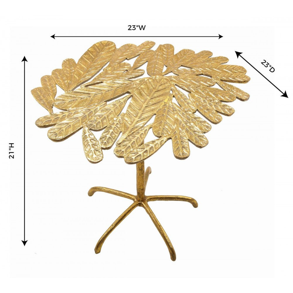 TOV Furniture Freesia Gold Side Table