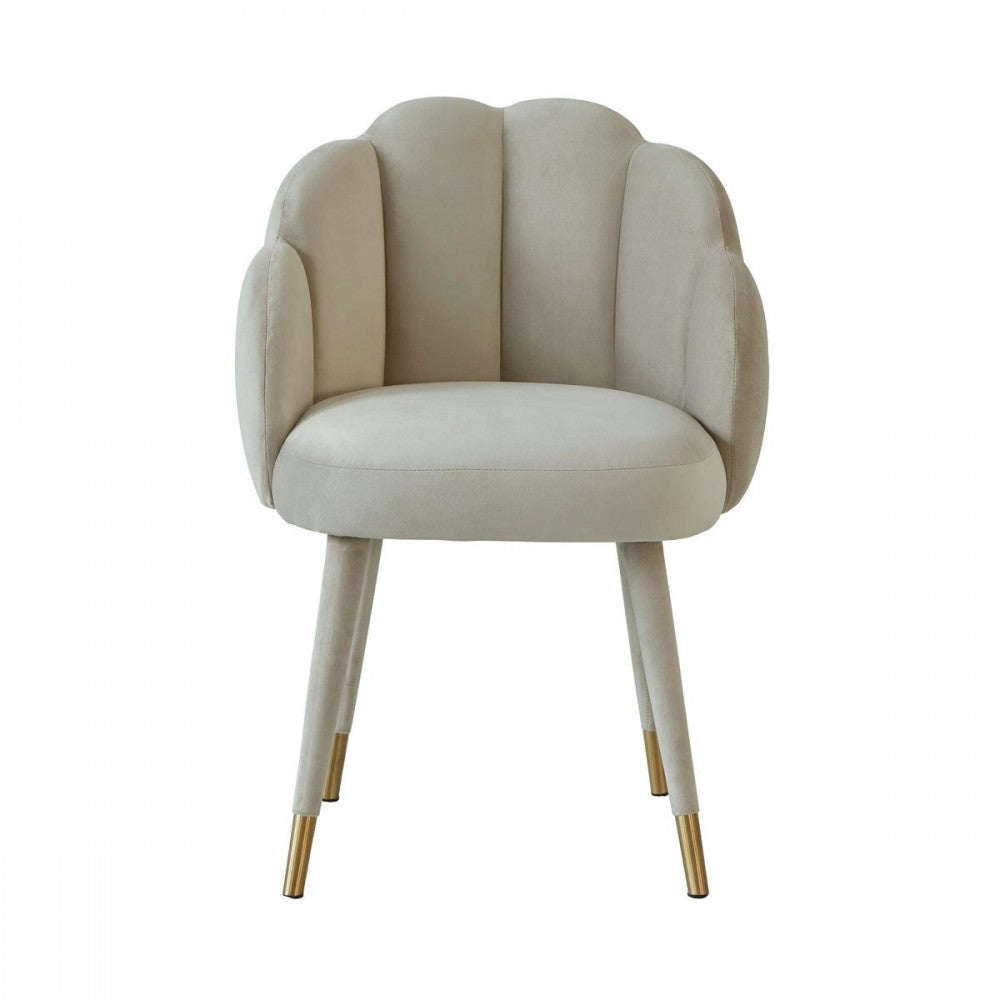 TOV Furniture Gardenia Light Gray Velvet Dining Chair