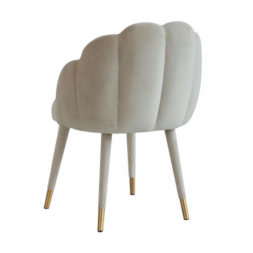 TOV Furniture Gardenia Light Gray Velvet Dining Chair