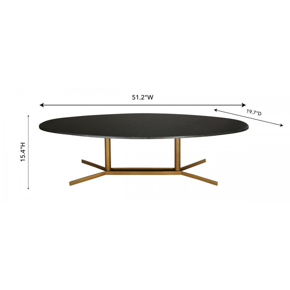 TOV Furniture Gemma Black Marble Coffee Table