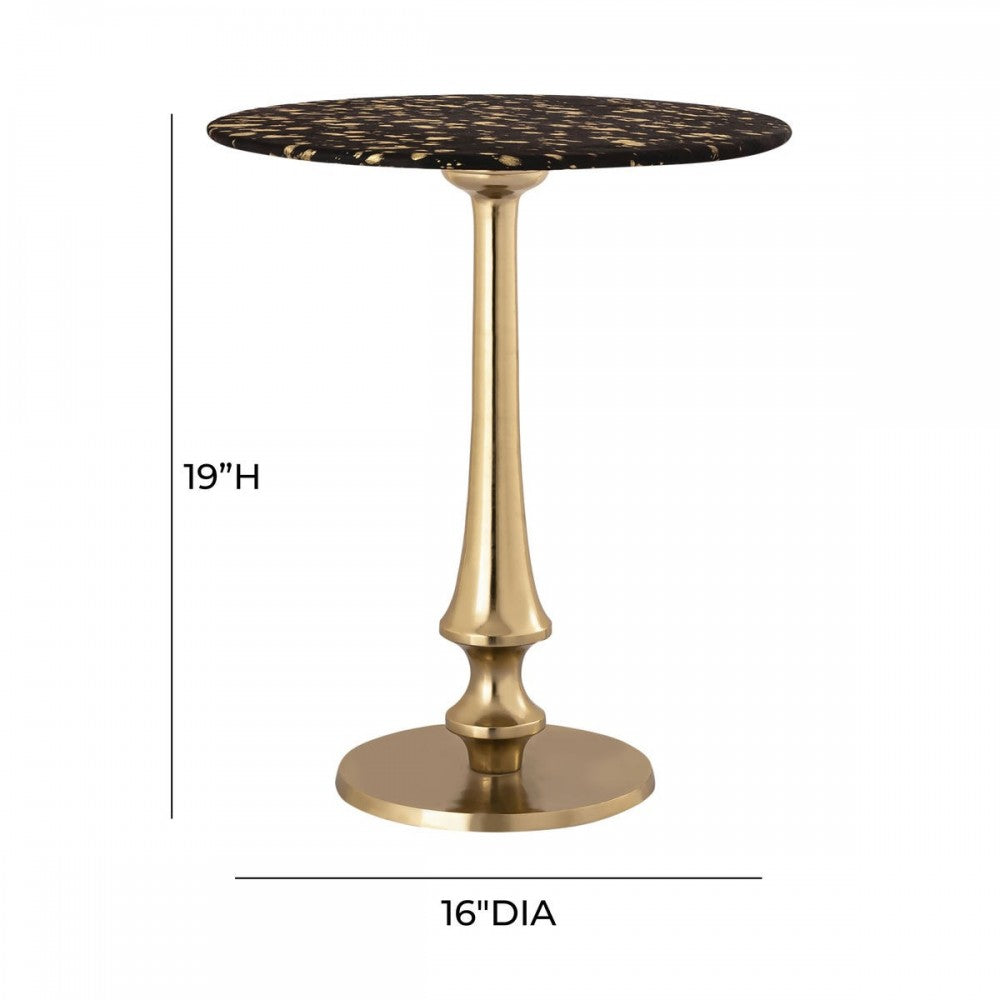 TOV Furniture Gold Goathide Side Table