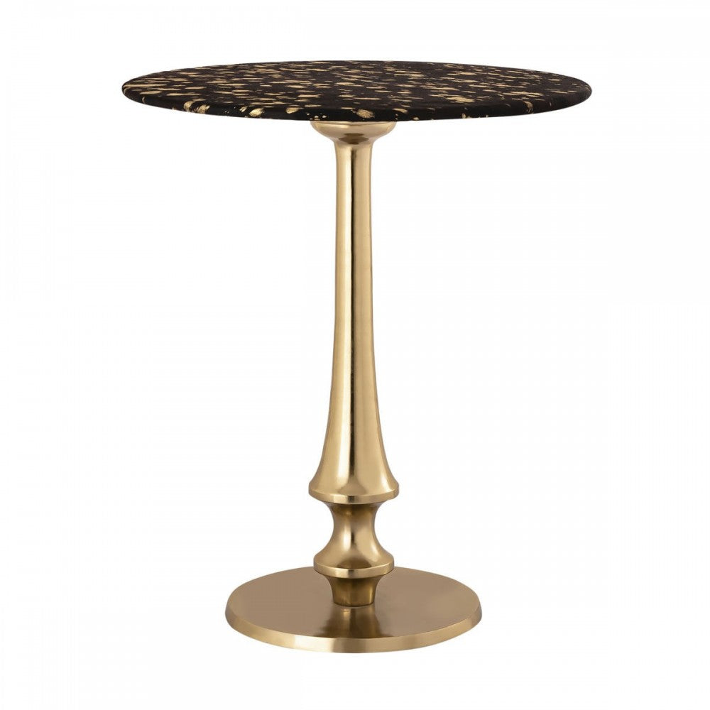 TOV Furniture Gold Goathide Side Table