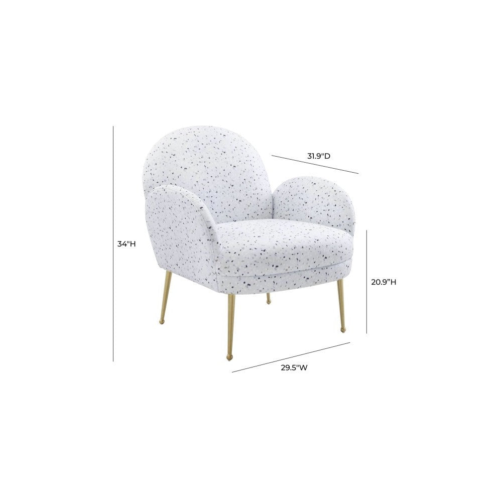 TOV Furniture Gwen Terrazzo Velvet Chair