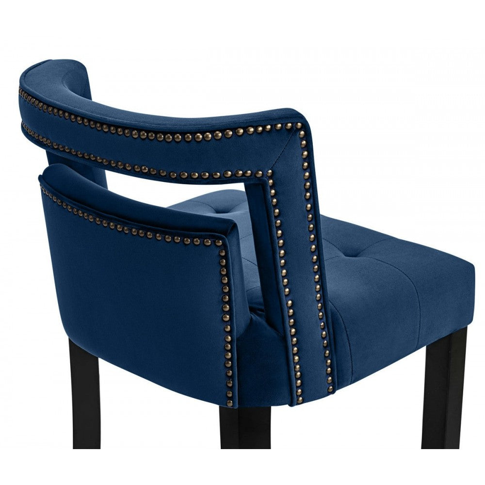 TOV Furniture Hart Navy Velvet Bar Stool