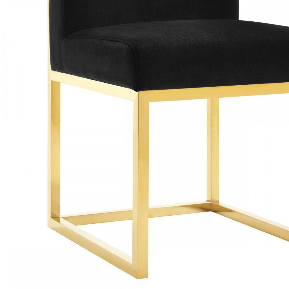 TOV Furniture Haute Black Velvet Chair