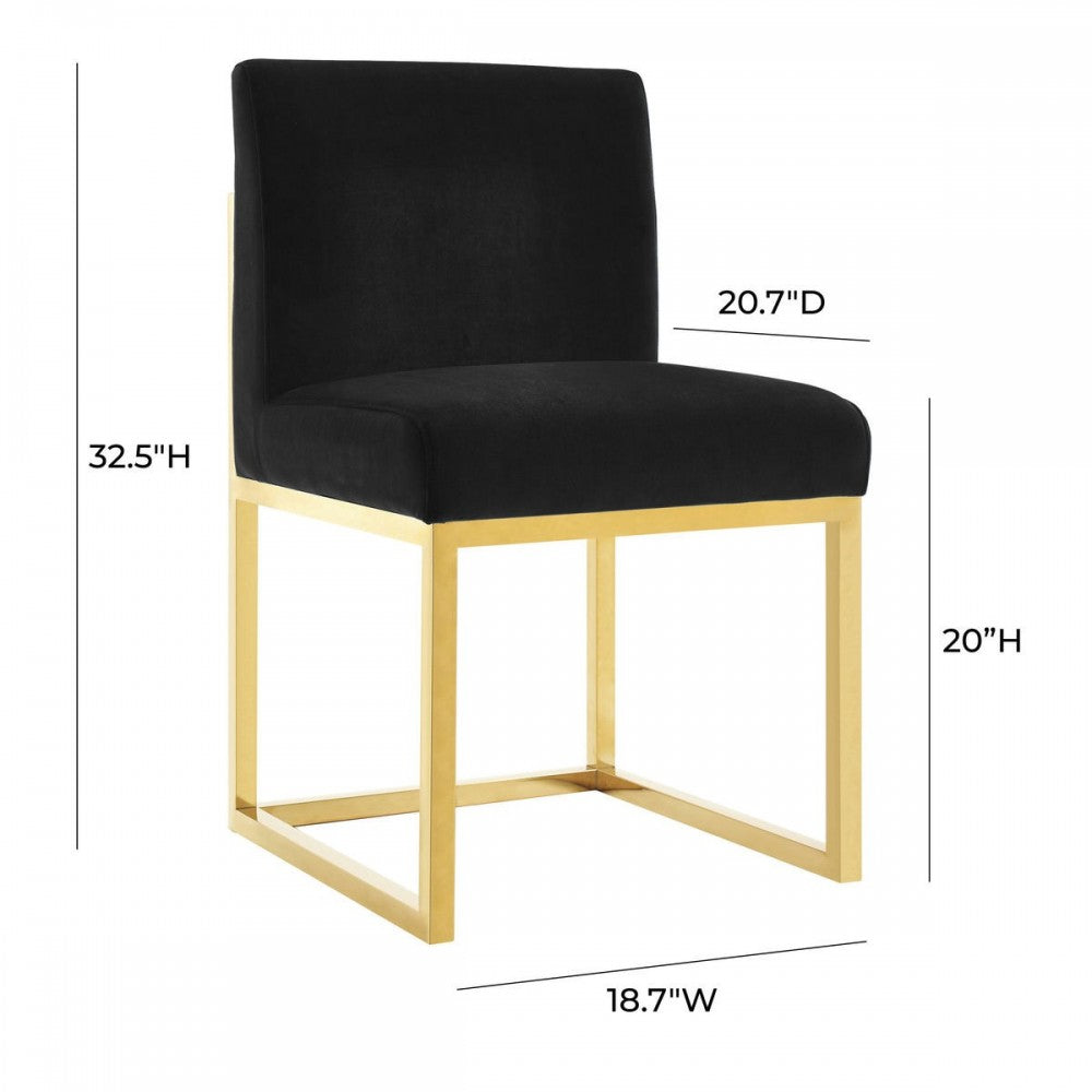 TOV Furniture Haute Black Velvet Chair