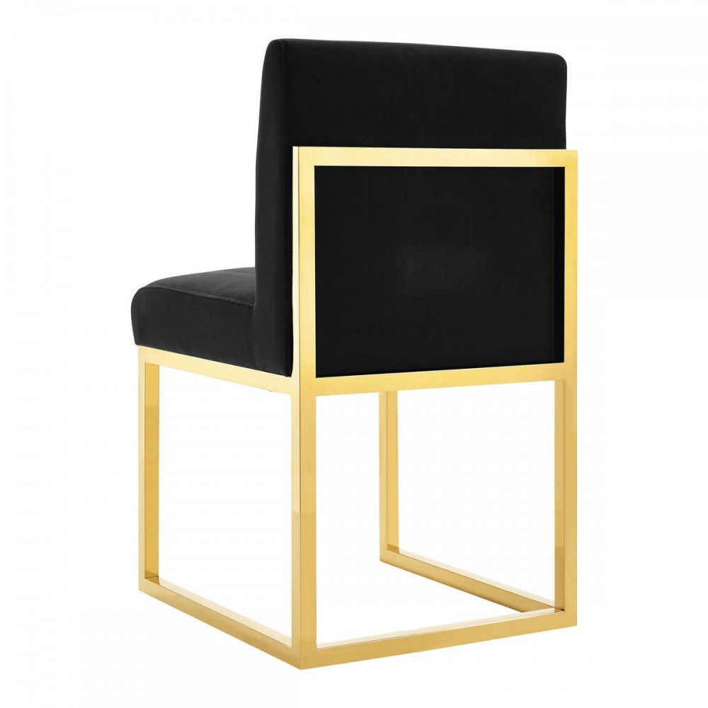 TOV Furniture Haute Black Velvet Chair