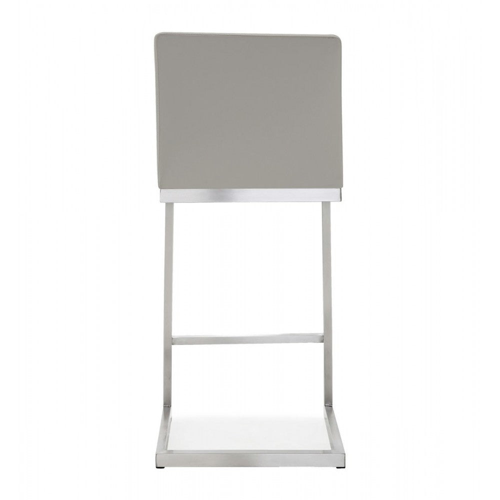 TOV Furniture Helsinki Light Gray Steel Barstool (Set of 2)