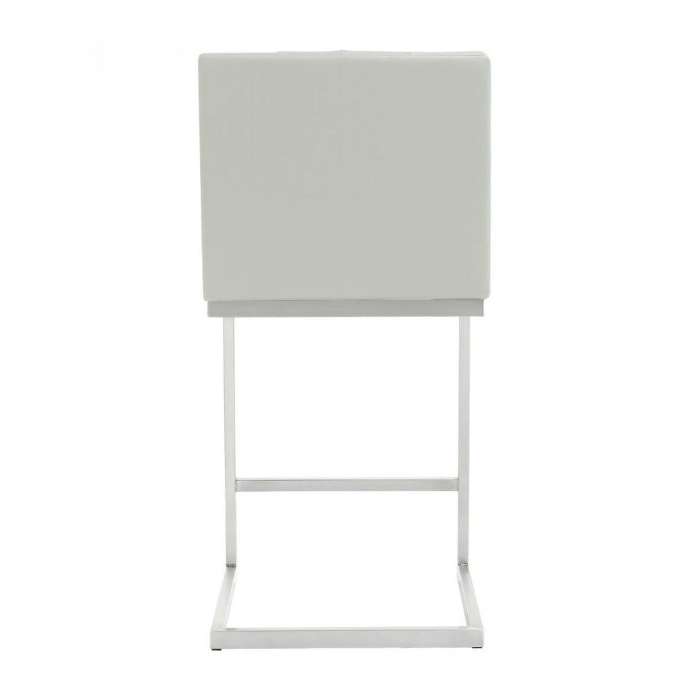 TOV Furniture Helsinki Light Gray Steel Counter Stool - Set of 2