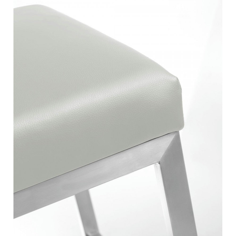 TOV Furniture Helsinki Light Gray Steel Counter Stool - Set of 2