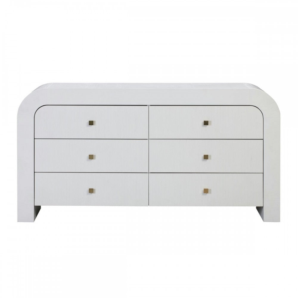 TOV Furniture Hump 6 Drawer White Dresser