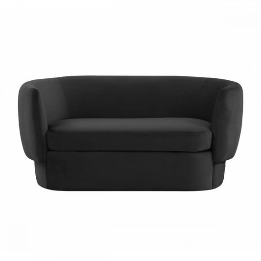 TOV Furniture Isabella Black Velvet Loveseat