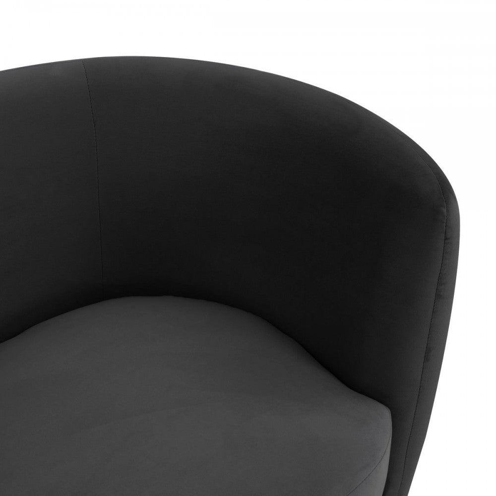 TOV Furniture Isabella Black Velvet Loveseat