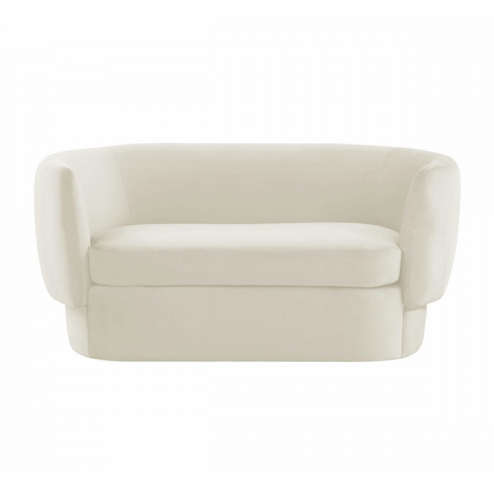 TOV Furniture Isabella Cream Velvet Loveseat