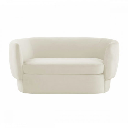 TOV Furniture Isabella Cream Velvet Loveseat