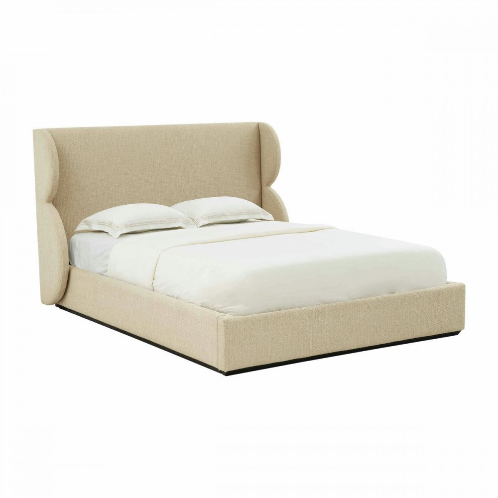 TOV Furniture Jibriyah Beige Tweed Bed in King