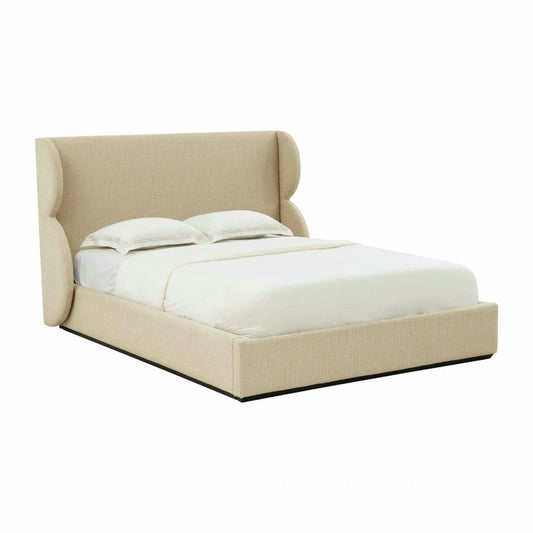 TOV Furniture Jibriyah Beige Tweed Bed in King