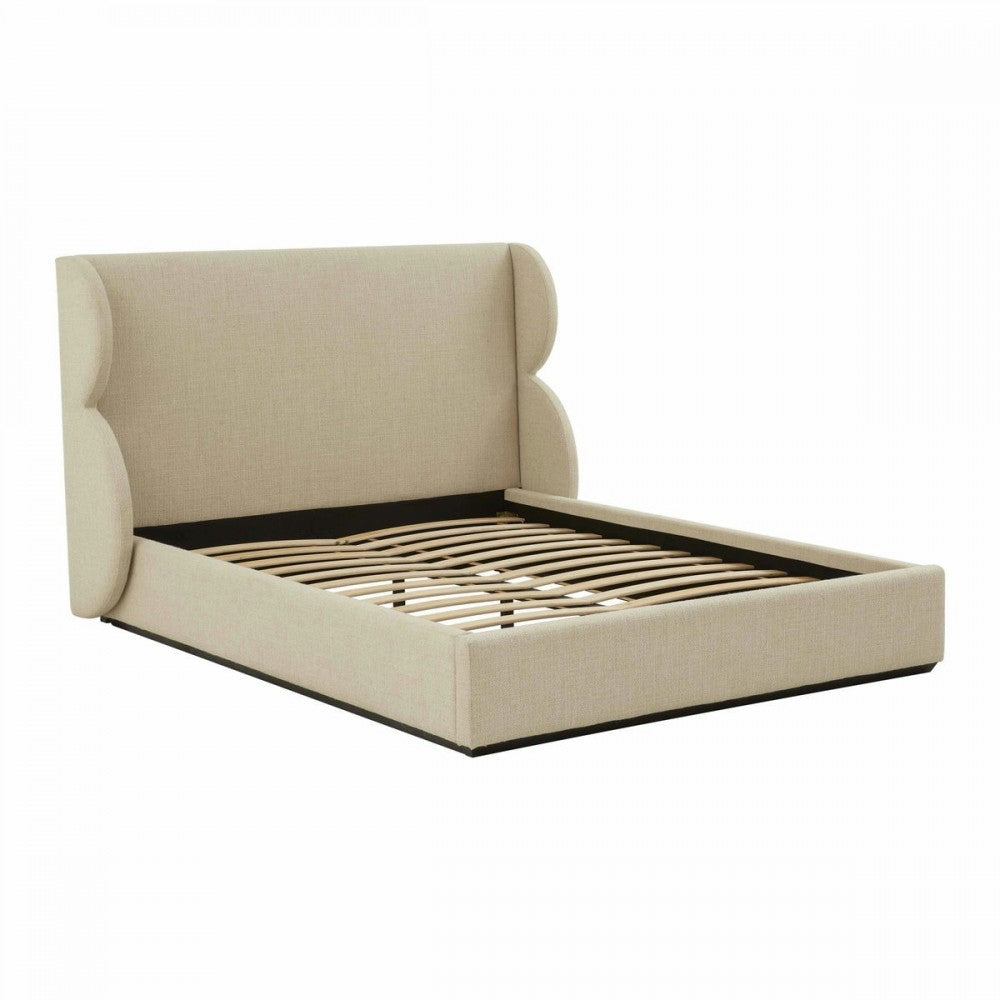 TOV Furniture Jibriyah Beige Tweed Bed in Queen