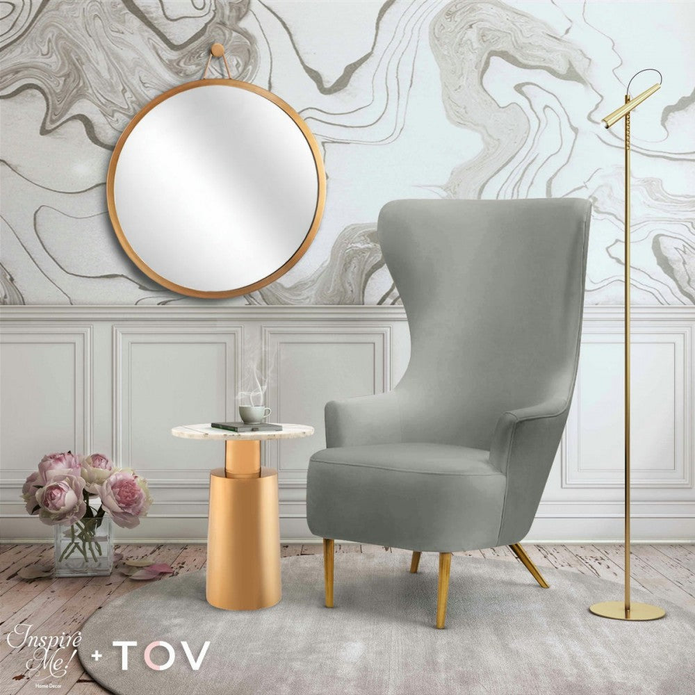 TOV Furniture Julia Gray Wingback Chair