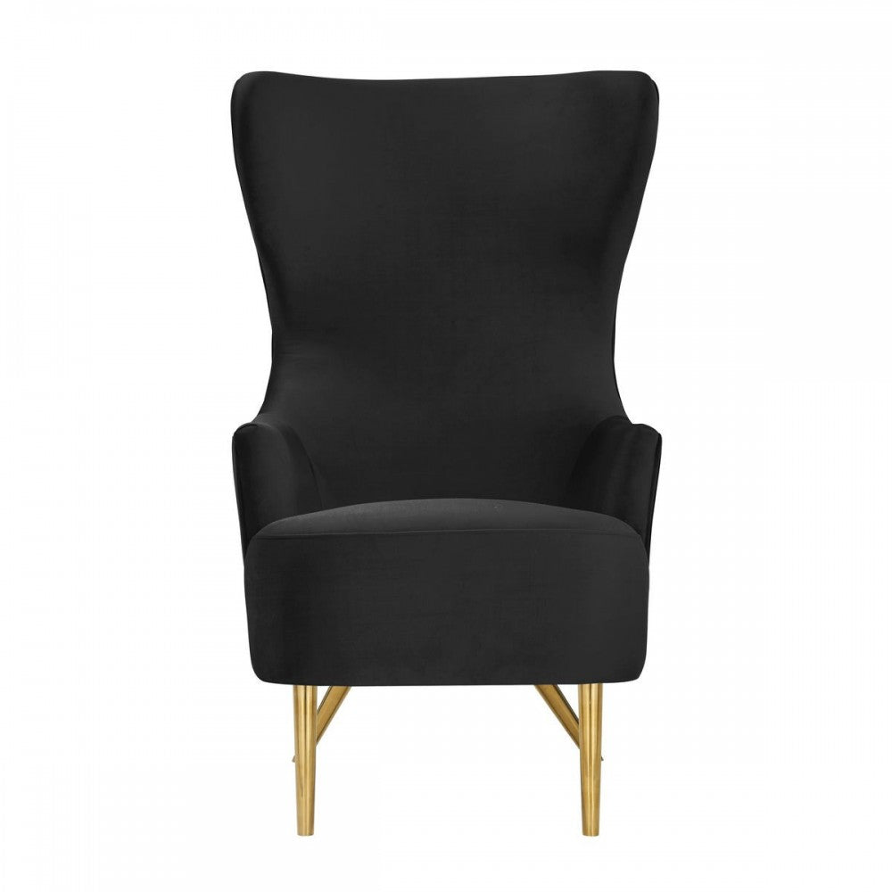 TOV Furniture Julia Black Velvet Wingback Chair