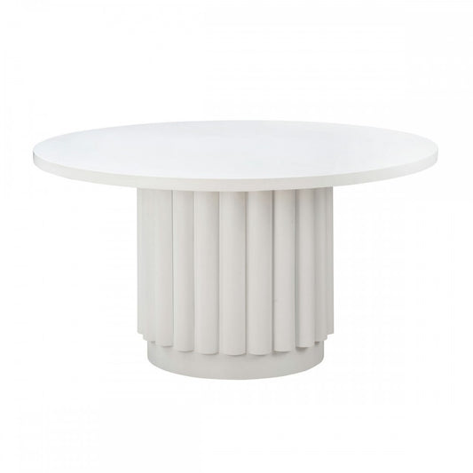 TOV Furniture Kali 55" White Round Dining Table