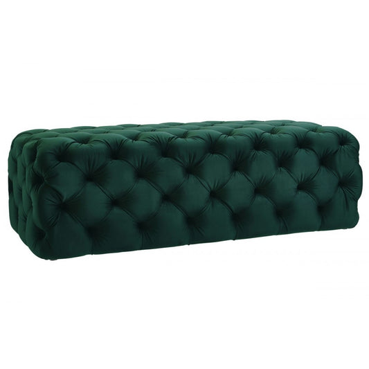 TOV Furniture Kaylee Green Velvet Ottoman