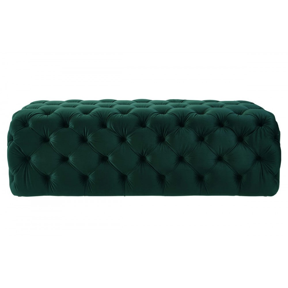 TOV Furniture Kaylee Green Velvet Ottoman
