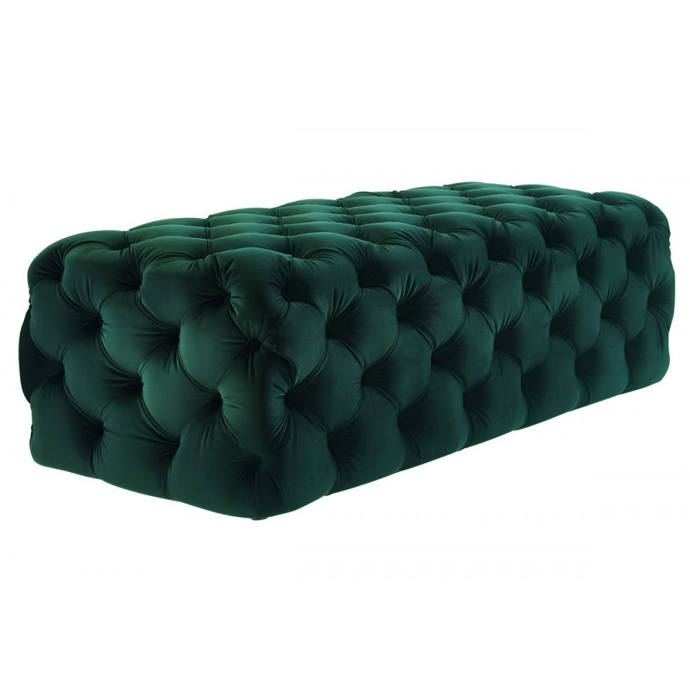 TOV Furniture Kaylee Green Velvet Ottoman