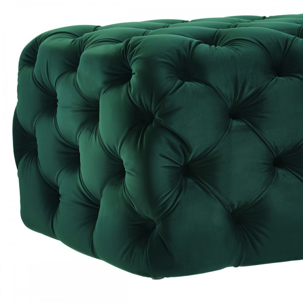TOV Furniture Kaylee Green Velvet Ottoman