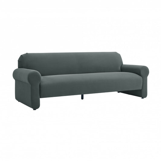 TOV Furniture Keelee Gray 84" Velvet Sofa