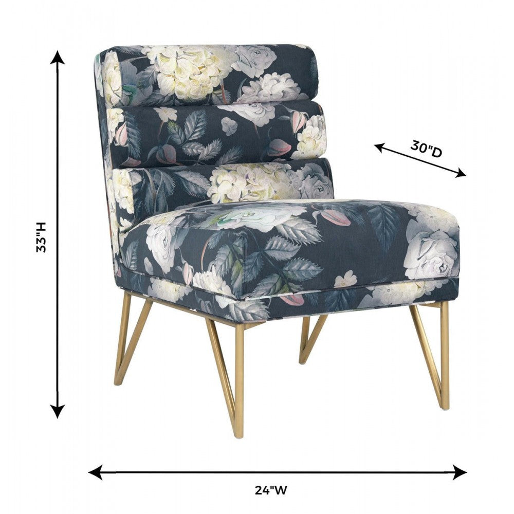 TOV Furniture Kelly Floral Velvet Chair