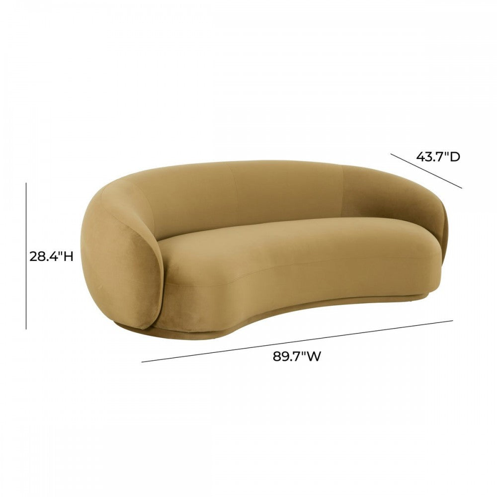 TOV Furniture Kendall Cognac Velvet Sofa