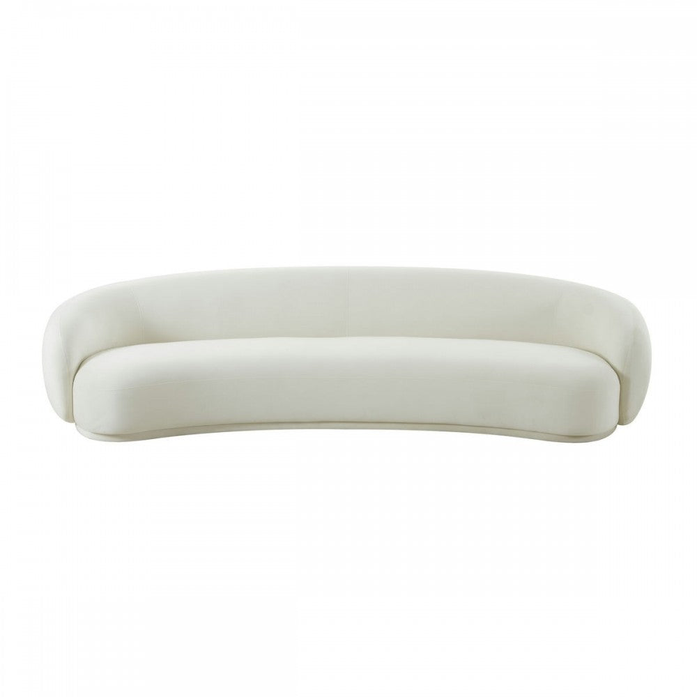 TOV Furniture Kendall Cream Velvet 120" Sofa