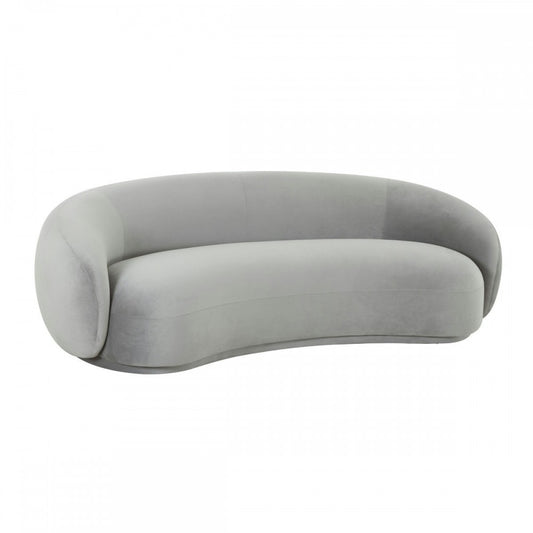 TOV Furniture Kendall Light Gray Velvet Sofa