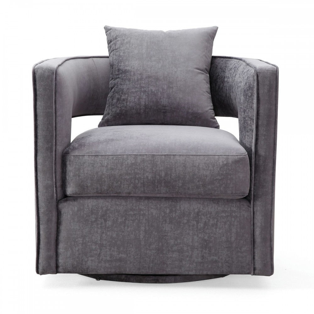 TOV Furniture Kennedy Gray Swivel Chair