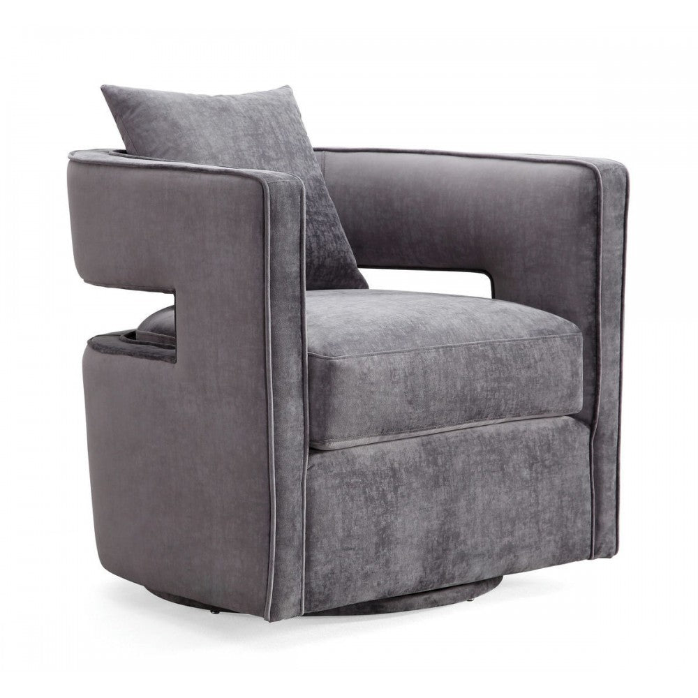 TOV Furniture Kennedy Gray Swivel Chair