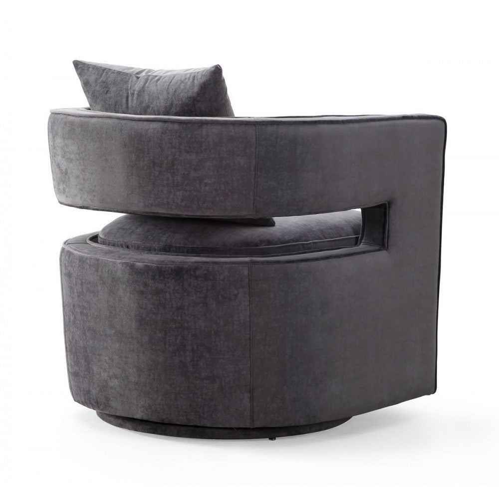 TOV Furniture Kennedy Gray Swivel Chair