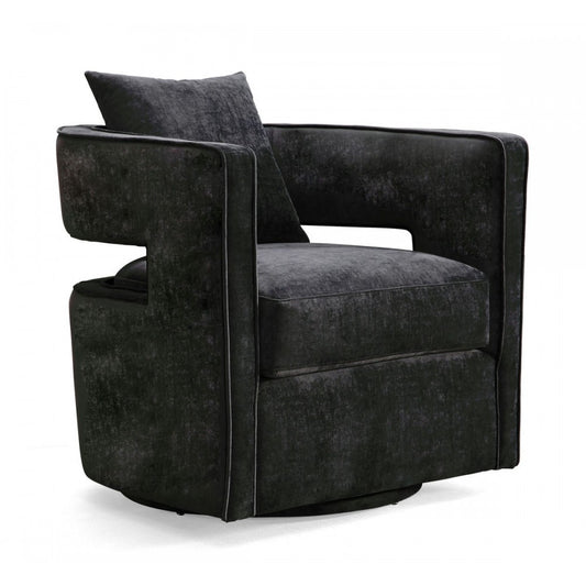 TOV Furniture Kennedy Black Swivel Chair