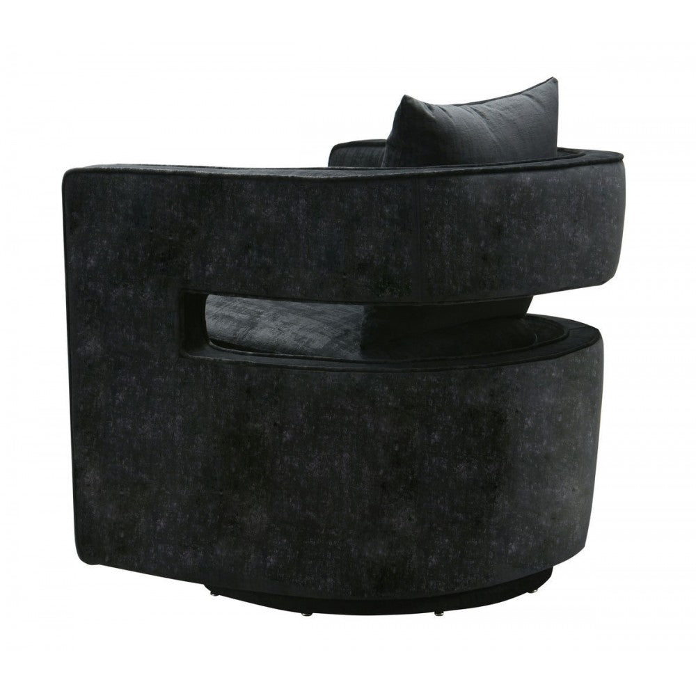 TOV Furniture Kennedy Black Swivel Chair