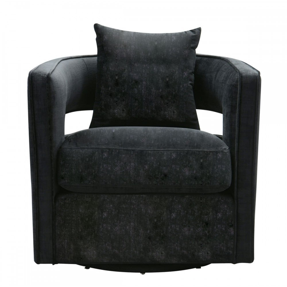 TOV Furniture Kennedy Black Swivel Chair