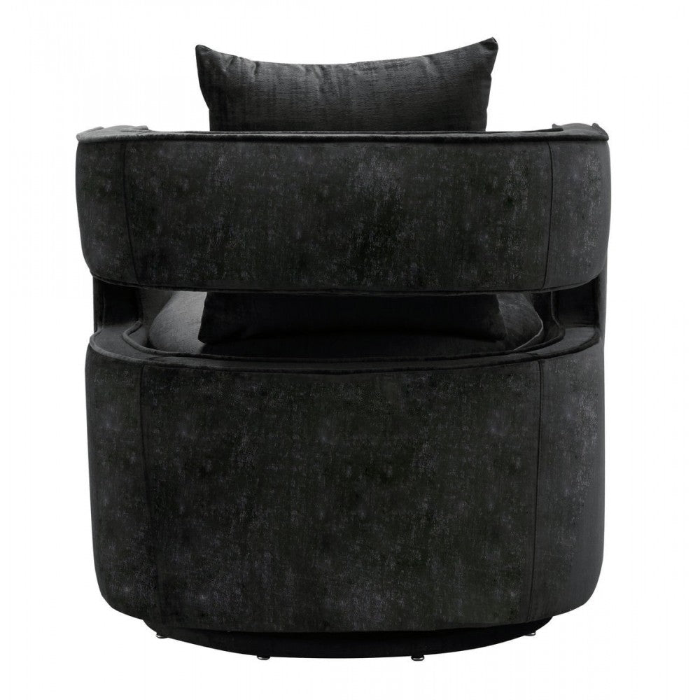 TOV Furniture Kennedy Black Swivel Chair