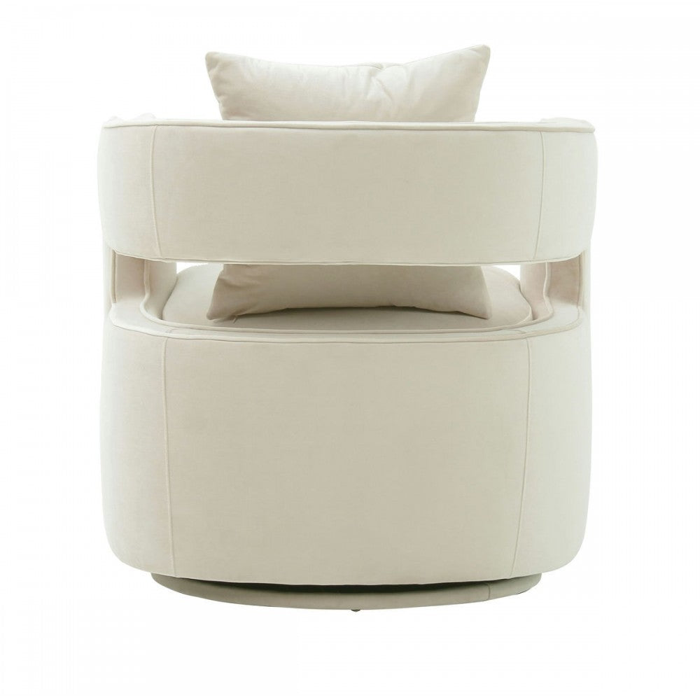 TOV Furniture Kennedy Cream Swivel Chair