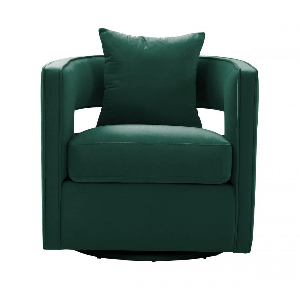 TOV Furniture Kennedy Forest Green Swivel Chair