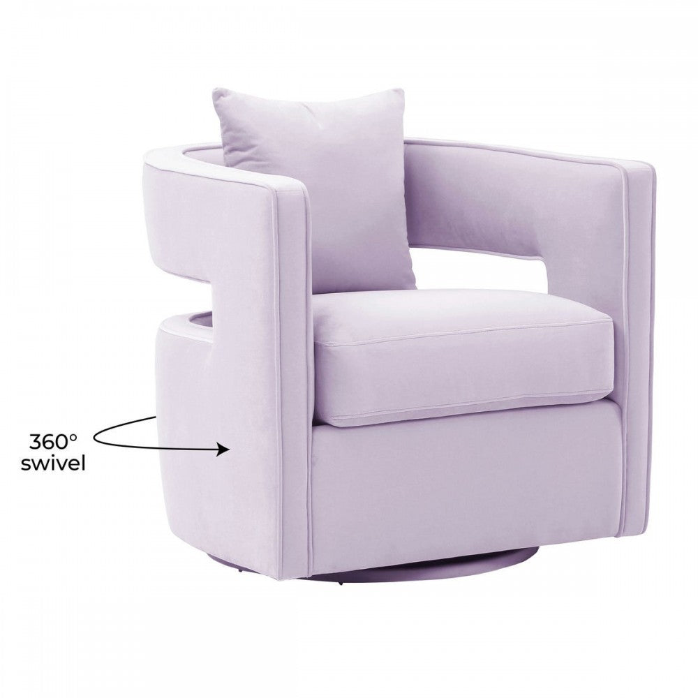 TOV Furniture Kennedy Lavender Swivel Chair