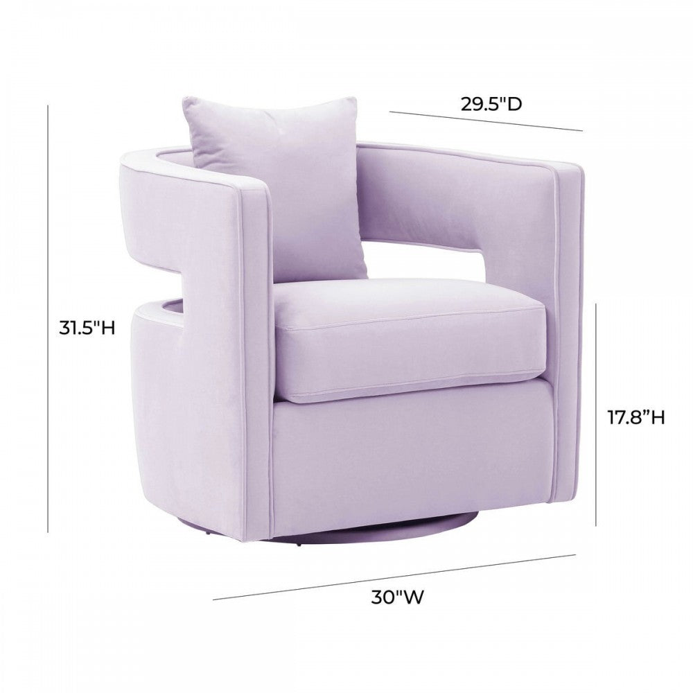 TOV Furniture Kennedy Lavender Swivel Chair