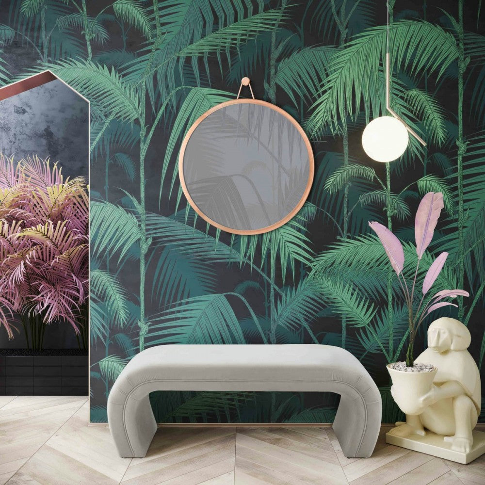 TOV Furniture Kenya Light Gray Velvet Bench