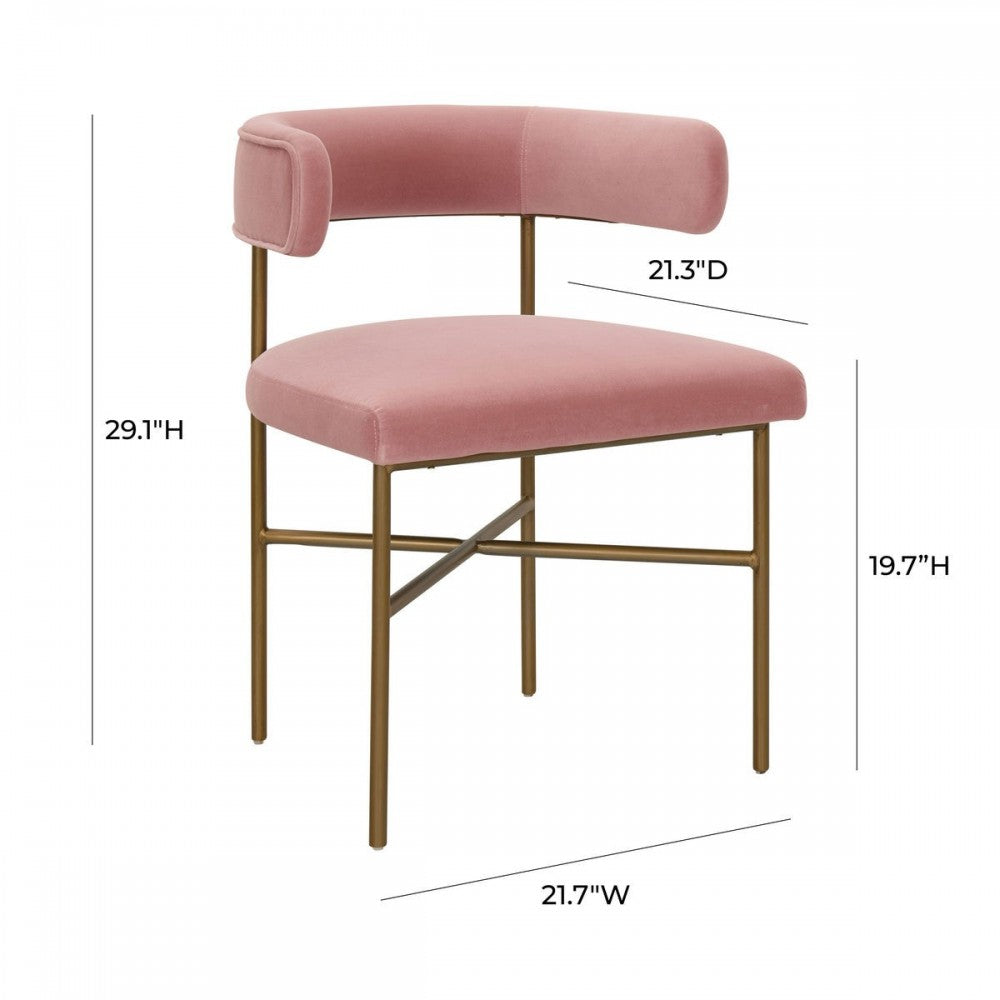 TOV Furniture Kim Performance Velvet Chair in Blush